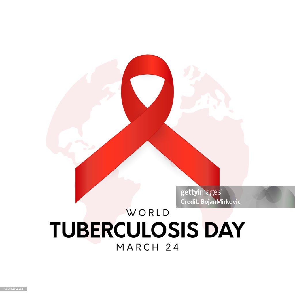 World Tuberculosis Day card, poster, March 24. Vector