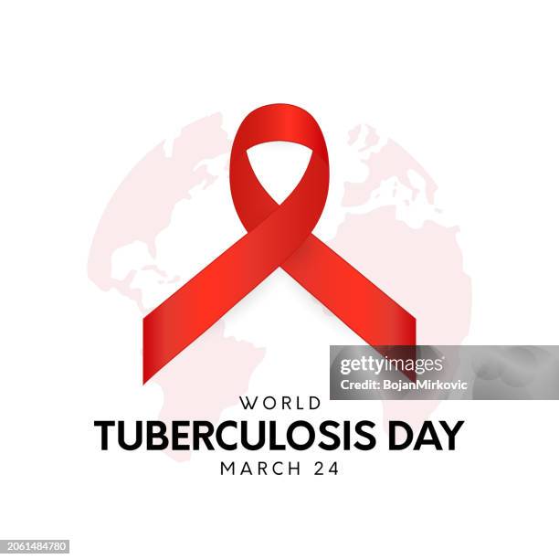 world tuberculosis day card, poster, march 24. vector - tuberculosis bacterium stock illustrations