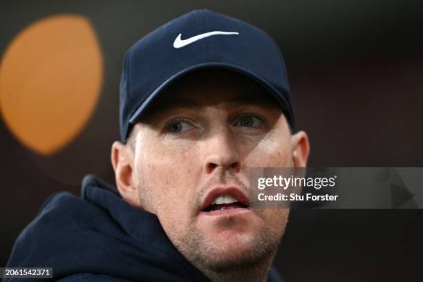 Sunderland head coach Mike Dodds reacts on the sidelines during the Sky Bet Championship match between Sunderland and Leicester City at Stadium of...