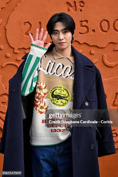 Hyoseop attends the Lacoste Womenswear Fall/Winter 2024-2025 show as part of Paris Fashion Week on March 05, 2024 in Paris, France.