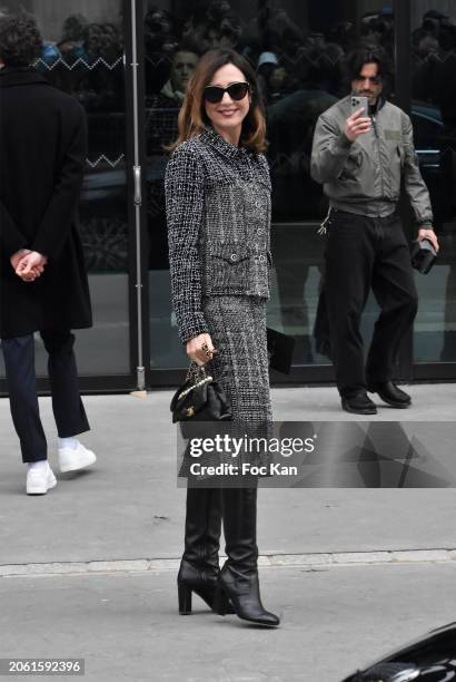 Elsa Zylberstein attends the Chanel Womenswear Fall/Winter 2024-2025 show as part of Paris Fashion Week on March 05, 2024 in Paris, France.