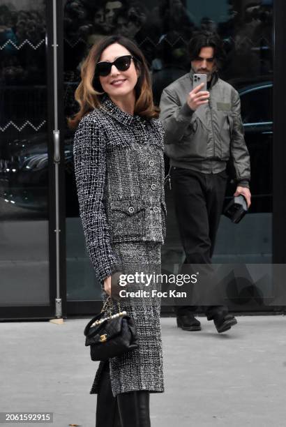 Elsa Zylberstein attends the Chanel Womenswear Fall/Winter 2024-2025 show as part of Paris Fashion Week on March 05, 2024 in Paris, France.