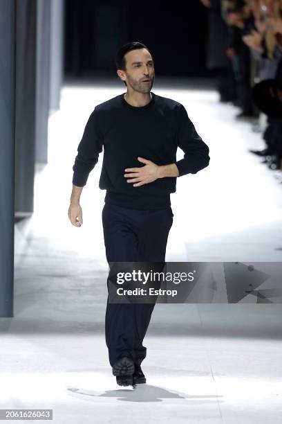 Fashion designer Nicolas Ghesquière during the Louis Vuitton Womenswear Fall/Winter 2024-2025 show as part of Paris Fashion Week on March 5, 2024 in...