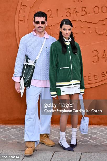 Just1bisous Alexis and Heloise Agostinelli attend the Lacoste Womenswear Fall/Winter 2024-2025 show as part of Paris Fashion Week on March 05, 2024...
