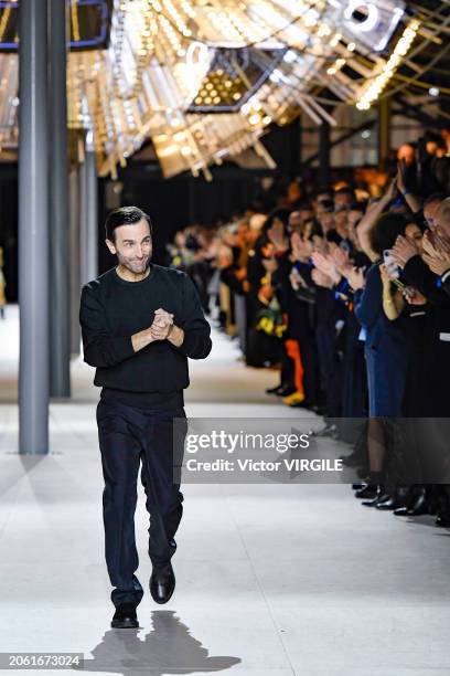 Fashion designer Nicolas Ghesquière walks the runway during the Vuitton Ready to Wear Fall/Winter 2024-2025 fashion show as part of the Paris Fashion...