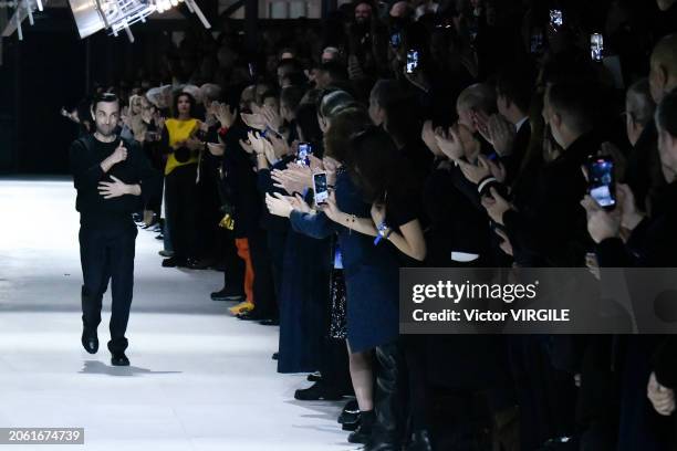 Fashion designer Nicolas Ghesquière walks the runway during the Vuitton Ready to Wear Fall/Winter 2024-2025 fashion show as part of the Paris Fashion...