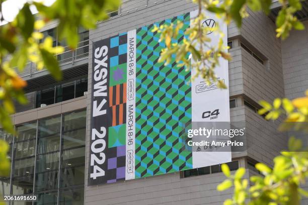 Signage at the Austin Convention Center at the SXSW 2024 Conference and Festivals on March 8, 2024 in Austin, Texas