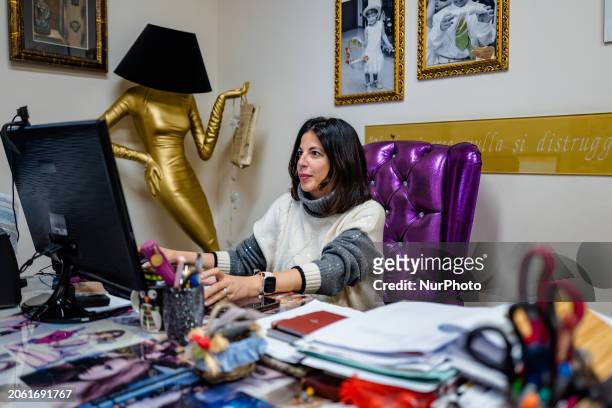 Loredana Lezoche, entrepreneur and general director of the Glob Eco company, is sitting in her office in Molfetta, Italy, on March 8, 2024. On...