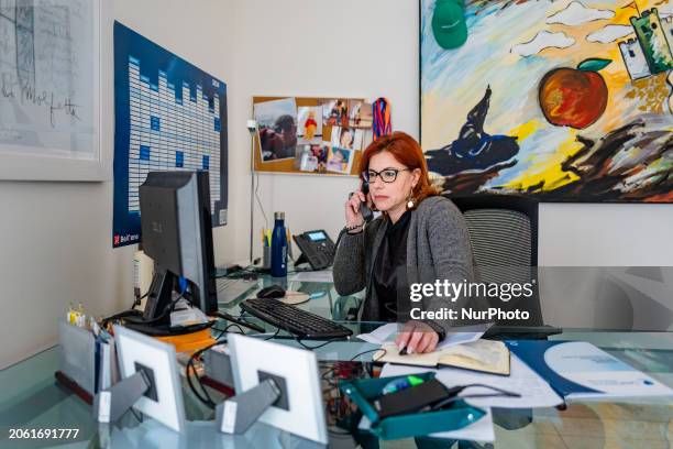 Elisabetta Altamura, Sales Director of the Sanitanova company, is sitting in her office in Molfetta, Italy, on March 8, 2024. On International...