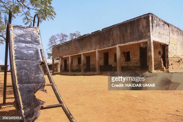 General view of Kuriga school in Kuririga on March 8 where more than 250 pupils kidnapped by gunmen. Nigeria's President Bola Ahmed Tinubu on March...