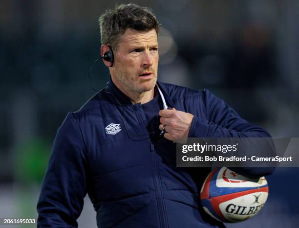 England's Forwards Coach Andy Titterrell during the 2024 Six Nations Under 20s Championship match between England U20 and Ireland U20 at The...