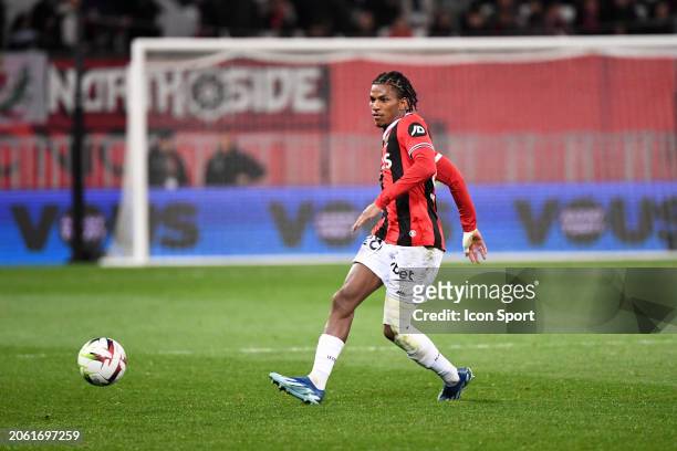 Hicham BOUDAOUI during the Ligue 1 Uber Eats match between Nice and Montpellier at Allianz Riviera on March 8, 2024 in Nice, France. - Photo by Icon...