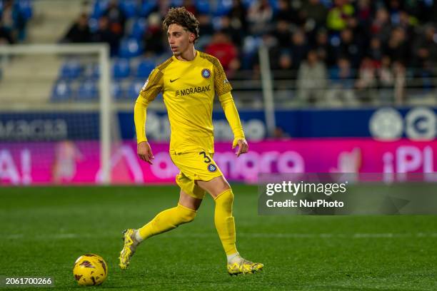 Jose Marsa of FC Andorra is in action during the LaLiga Hypermotion 2023 - 2024 match between Huesca SD and FC Andorra at Estadio El Alcoraz in...