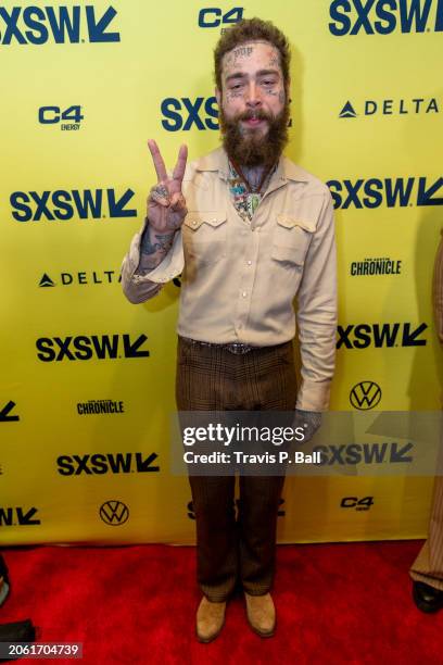 Post Malone at the "Road House" Premiere as part of SXSW 2024 Conference and Festivals held at the Paramount Theatre on March 8, 2024 in Austin,...