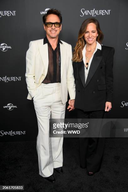 Robert Downey Jr. And Susan Downey at the Vanity Fair x Saint Laurent x NBCUniversal "Oppenheimer" Film Toast held on March 8, 2024 in Los Angeles,...