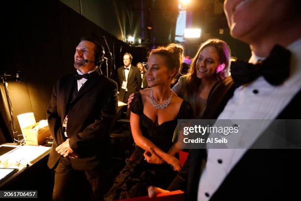 Alicia Vikander backstage at the 89th Academy Awards on Sunday, February 26, 2017 at the Dolby Theatre at Hollywood & Highland Center in Hollywood,...