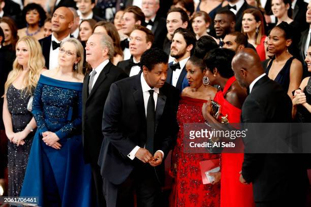 The stunned audience after Best Picture "La La Land" was discovered to be read by mistake, from backstage at the 89th Academy Awards on Sunday,...