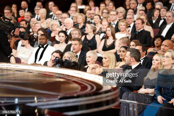 February 26, 2017 The stunned audience after Best Picture "La La Land" was discovered to be read by mistake, from backstage at the 89th Academy...