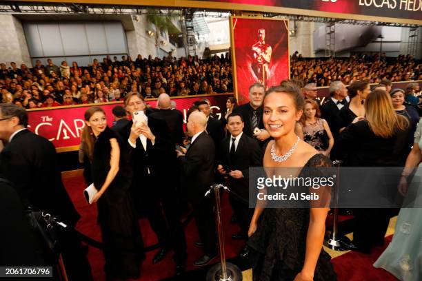 Alicia Vikander during the arrivals at the 89th Academy Awards on Sunday, February 26, 2017 at the Dolby Theatre at Hollywood & Highland Center in...