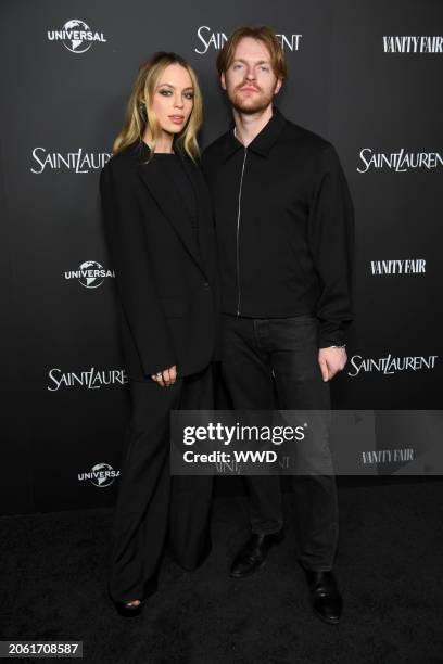 Claudia Sulewski and FINNEAS at the Vanity Fair x Saint Laurent x NBCUniversal "Oppenheimer" Film Toast held on March 8, 2024 in Los Angeles,...