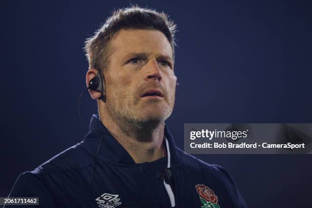 England's Forwards Coach Andy Titterrell during the 2024 Six Nations Under 20s Championship match between England U20 and Ireland U20 at The...