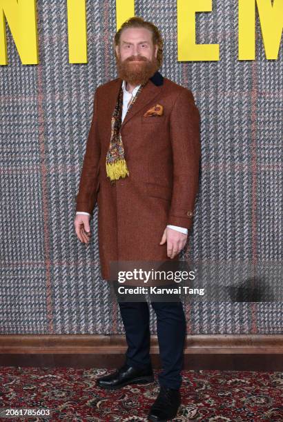 Kristofer Hivju attends the UK Series Global Premiere of "The Gentlemen" at the Theatre Royal Drury Lane on March 05, 2024 in London, England.