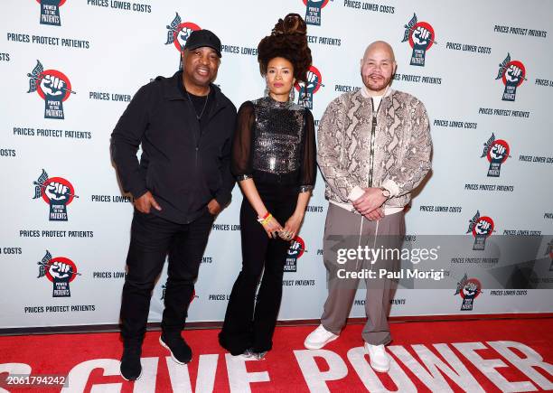 Chuck D, Valerie June and Fat Joe arrive at the Foo Fighters' Power to the Patients concert at The Anthem on March 05, 2024 in Washington, DC.