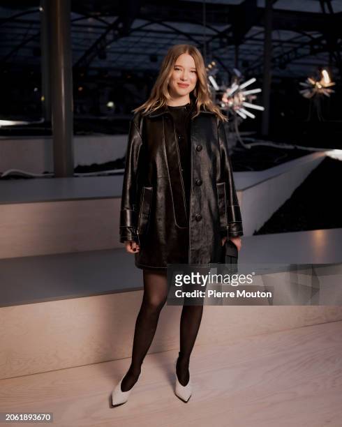Léa Seydoux attends the Louis Vuitton Womenswear Fall/Winter 2024-2025 show as part of Paris Fashion Week on March 05, 2024 in Paris, France.