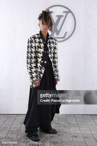 Jaden Smith attends the Louis Vuitton Womenswear Fall/Winter 2024-2025 show as part of Paris Fashion Week on March 05, 2024 in Paris, France.