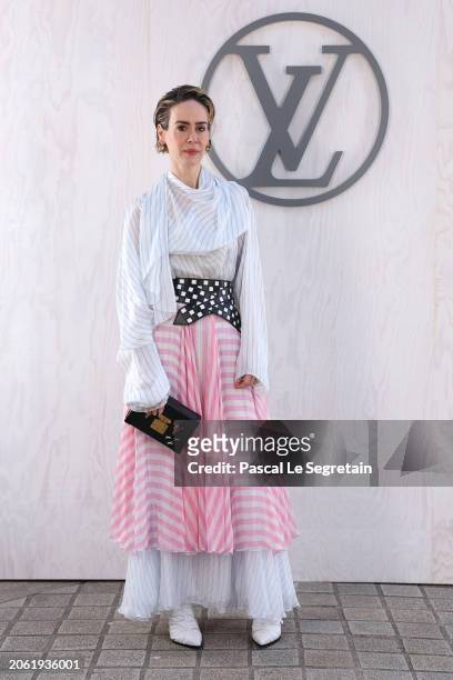 Sarah Paulson attends the Louis Vuitton Womenswear Fall/Winter 2024-2025 show as part of Paris Fashion Week on March 05, 2024 in Paris, France.