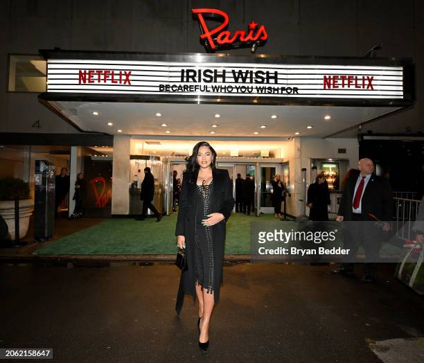 Ayesha Curry attends the Irish Wish New York Premiere at Paris Theater on March 05, 2024 in New York City.