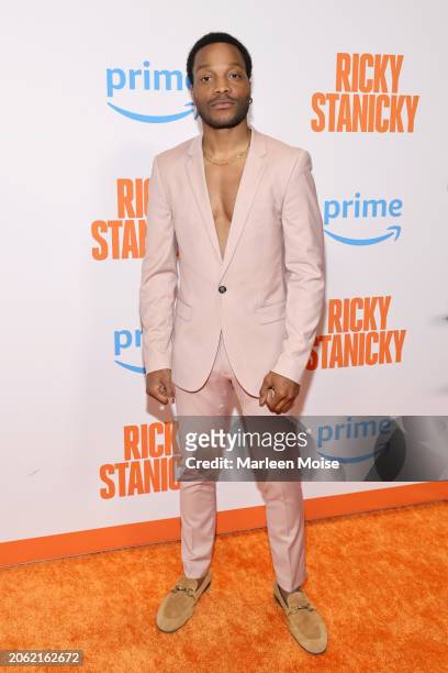 Jermaine Fowler attends the "Ricky Stanicky" New York Premiere at Regal E-Walk on March 05, 2024 in New York City.
