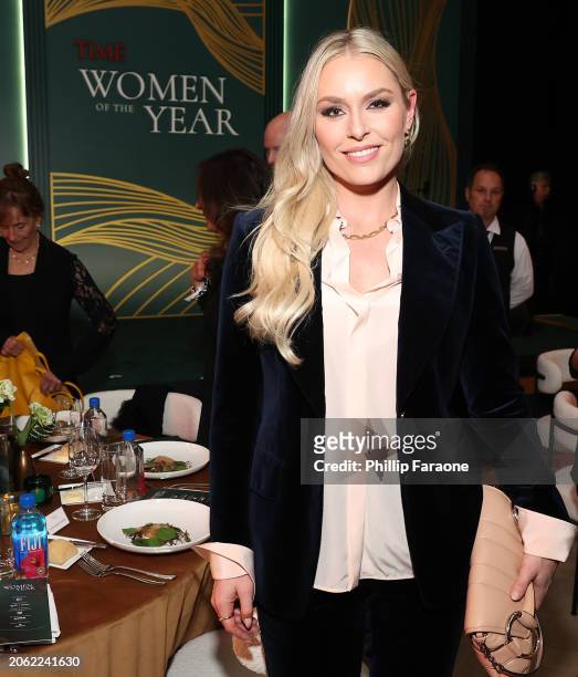 Lindsey Vonn attends, with FIJI Water, TIME Women of the Year 2024 at The West Hollywood EDITION on March 05, 2024 in West Hollywood, California.