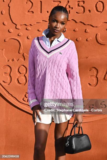 Guest attends the Lacoste Womenswear Fall/Winter 2024-2025 show as part of Paris Fashion Week on March 05, 2024 in Paris, France.