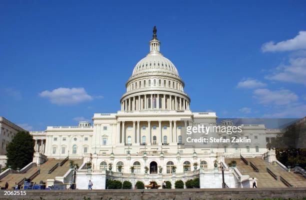 The U.S. Capitol is shown June 5, 2003 in Washington, DC. Both houses of the U.S. Congress, the U.S. Senate and the U.S. House of Representatives...