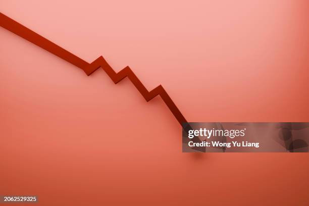 down arrow - börsencrash stock-fotos und bilder