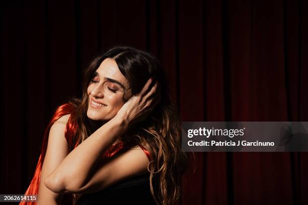 Olivia Molina poses during a portrait session at Teatro Cervantes during the Malaga Film Festival 2024 on March 05, 2024 in Malaga, Spain.