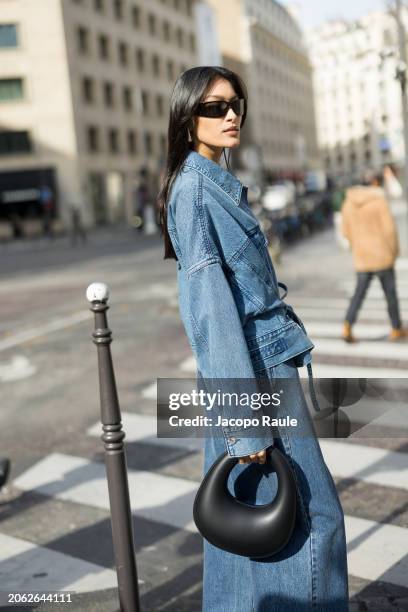Pritika Swarup is seen wearing total look Phillip Lim during the Womenswear Fall/Winter 2024/2025 as part of Paris Fashion Week on March 04, 2024 in...
