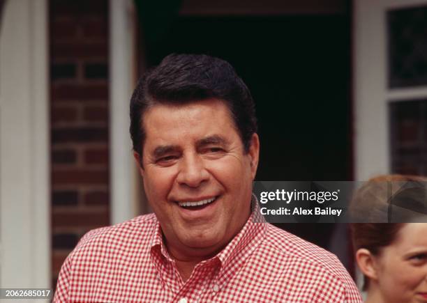 Acteur Jerry Lewis sur le tournage de Funny Bones, réalisé par Peter Chelsom, en 1995 à Londres.