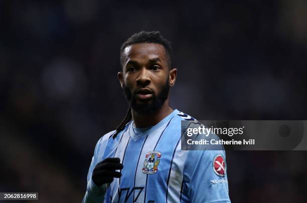 Kasey Palmer of Coventry City during the Sky Bet Championship match between Coventry City and Rotherham United at The Coventry Building Society Arena...