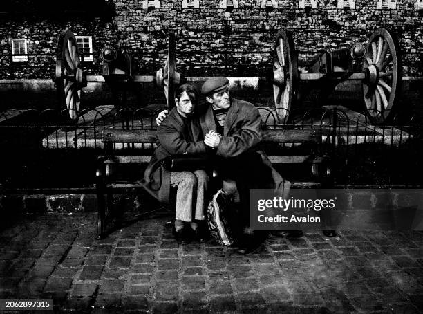 Tower of, London, Mature Couple, UK, 1970.