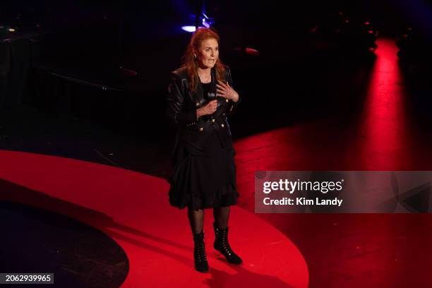 Sarah Ferguson, Duchess of York speaks on stage at the Global Citizen NOW: Melbourne & Global Citizen Nights at the Palais Theatre on March 6, 2024...