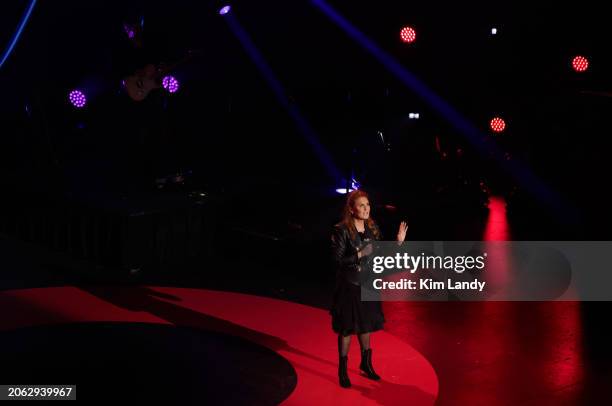 Sarah Ferguson, Duchess of York speaks on stage at the Global Citizen NOW: Melbourne & Global Citizen Nights at the Palais Theatre on March 6, 2024...