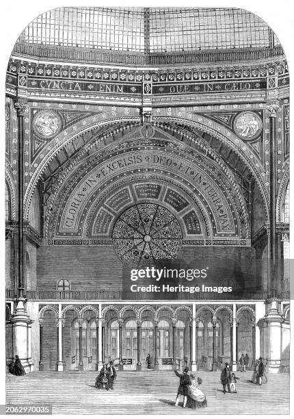 The International Exhibition Building, [South Kensington, London]: west portion of the Western Dome, 1862. '...View beneath the Western Portion of...