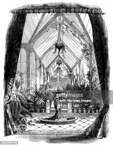 The marriage of Princess Alice with Prince Louis of Hesse: St. Clare, Isle of Wight, the temporary abode of their Royal Highnesses: The Conservatory,...