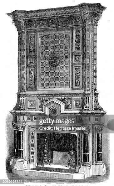 The Great International Exhibition: Library Chimneypiece By Trollope And Sons