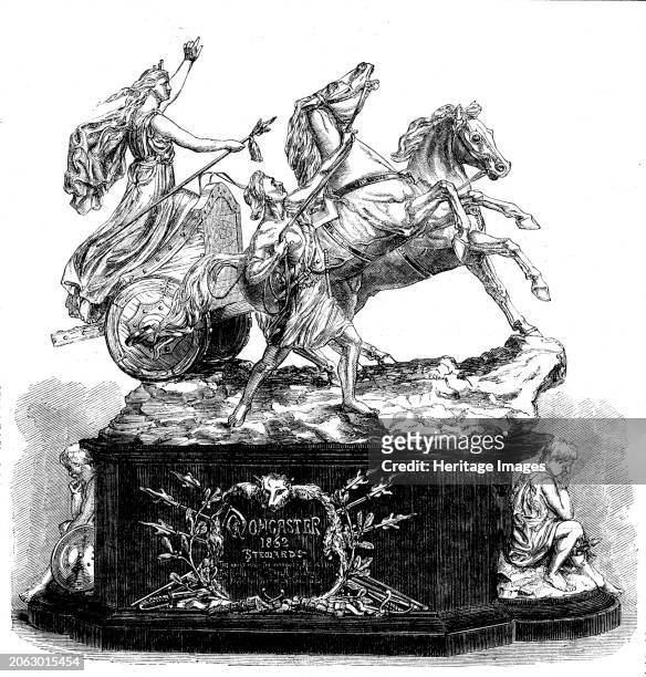 The Doncaster Cup, 1862. 'This piece of plate, won last week by Tim Whiffler, was modelled by Mr. Henry Hale, and manufactured by Messrs. London and...