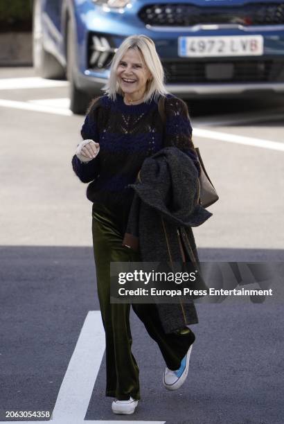 Eugenia Martinez de Irujo leaves the Ruber Clinic on March 6 in Madrid, Spain.