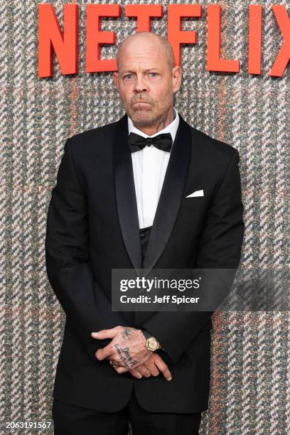 Mason Antonio Fardowe attends the UK Series Global Premiere of "The Gentlemen" at the Theatre Royal Drury Lane on March 05, 2024 in London, England.