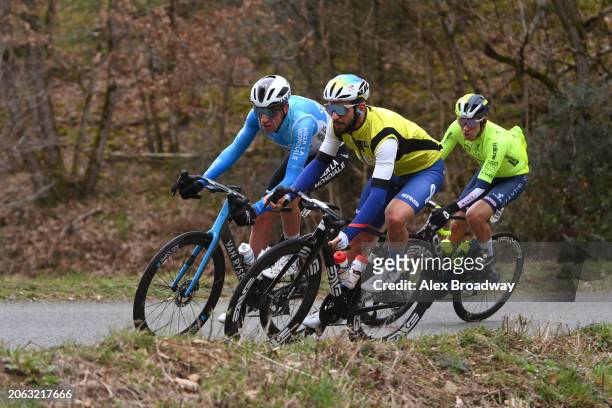 Bruno Armirail of France and Decathlon AG2R La Mondiale Team and Anthony Turgis of France and Team TotalEnergies compete during the 82nd Paris - Nice...